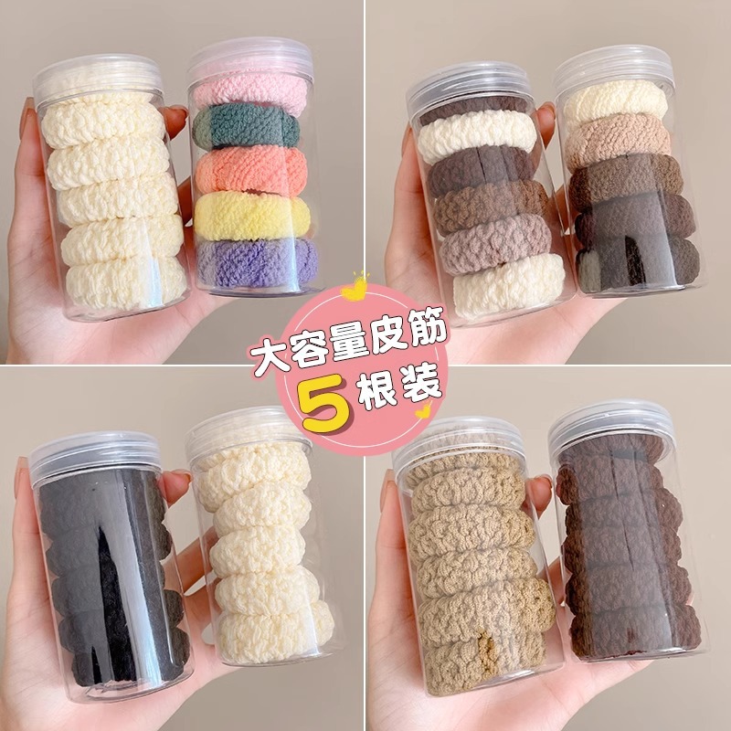 2025 nuevo estilo ensanchado, grueso y grueso, cuerda para el cabello, cabeza de bola para mujer, cuerda de cabeza de cola de caballo alta, banda elástica y duradera