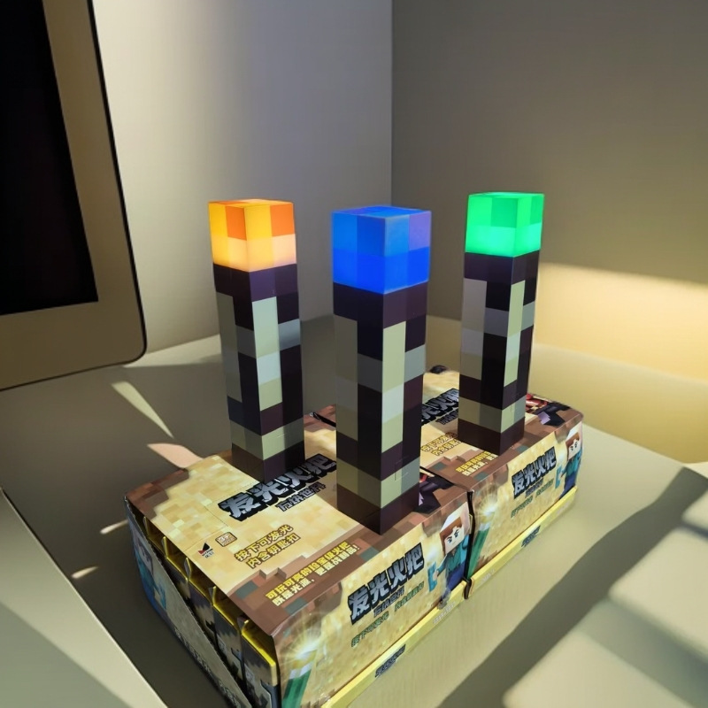 Minecraft フェアリーライトゲーム周辺機器 MC トーチライトおもちゃモデル雰囲気装飾ライト誕生日ギフト|undefined