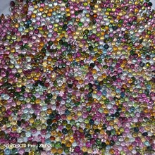 天然碧玺圆形光面戒面4mm平底素面裸石 戒面批发