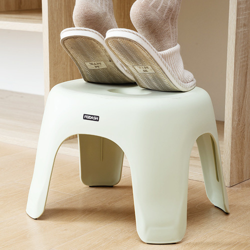 Feida Three and Small Plastic Exchange Shoes Bench Home Bathroom Bench Nordic Sanding Low Bench Can Stack Children's Chair