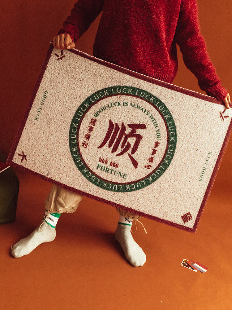 來圖定制壹件代發地墊家用除塵裁剪入戶門墊PVC絲圈地毯戶外腳墊