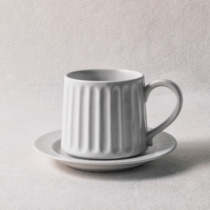 ins風北歐咖啡杯碟套裝復古日式簡約粗陶瓷手沖掛耳拉花咖啡杯