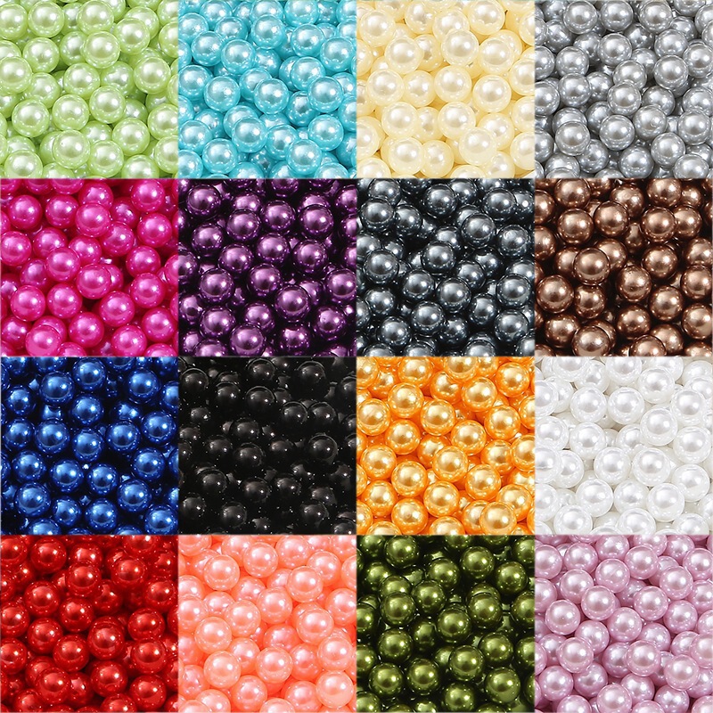 3-10mm non-porous ABS color imitation pearl loose beads diy manual drop glue filler accessories material decoration accessories
