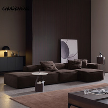 意式极简沙发现代简约轻奢客厅豆腐方块设计师埃神科技布乳胶沙发
