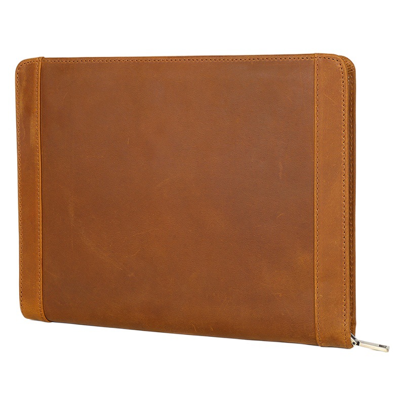 Nueva tableta de cuero genuino bolsa de negocios de moda de 9,7 pulgadas embrague de los hombres de la vendimia Crazy Horse de cuero tableta protectora caso