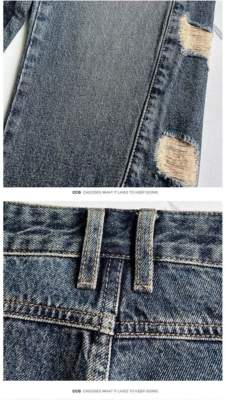 High End Men's Embroidered Straight Leg Jeans Loose Fit Casual Long Pants Trendy Brand Plus Size Autumn/Winter New Style 2025_mkmklike.com