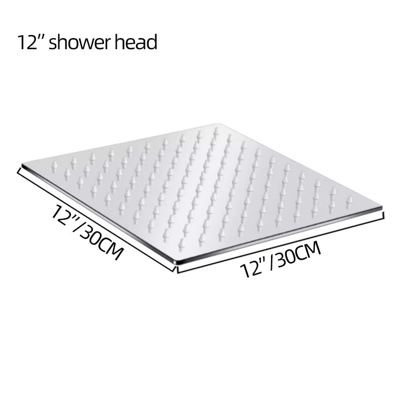 Top de acero inoxidable gran ducha de ducha de ducha de ducha presurizada un solo cabezal de ducha de ducha 4 puntos accesorios generales lotes de oro dibujado