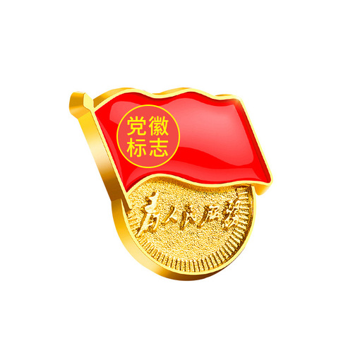 Party emblem strong magnet pin, member badge winter version, standard zinc alloy material, injection molded badge