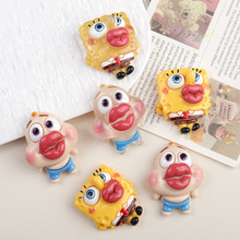 卡通diy树脂跨境配件饰品大卡大唇海宝发夹手机壳鞋扣钥匙扣吊坠