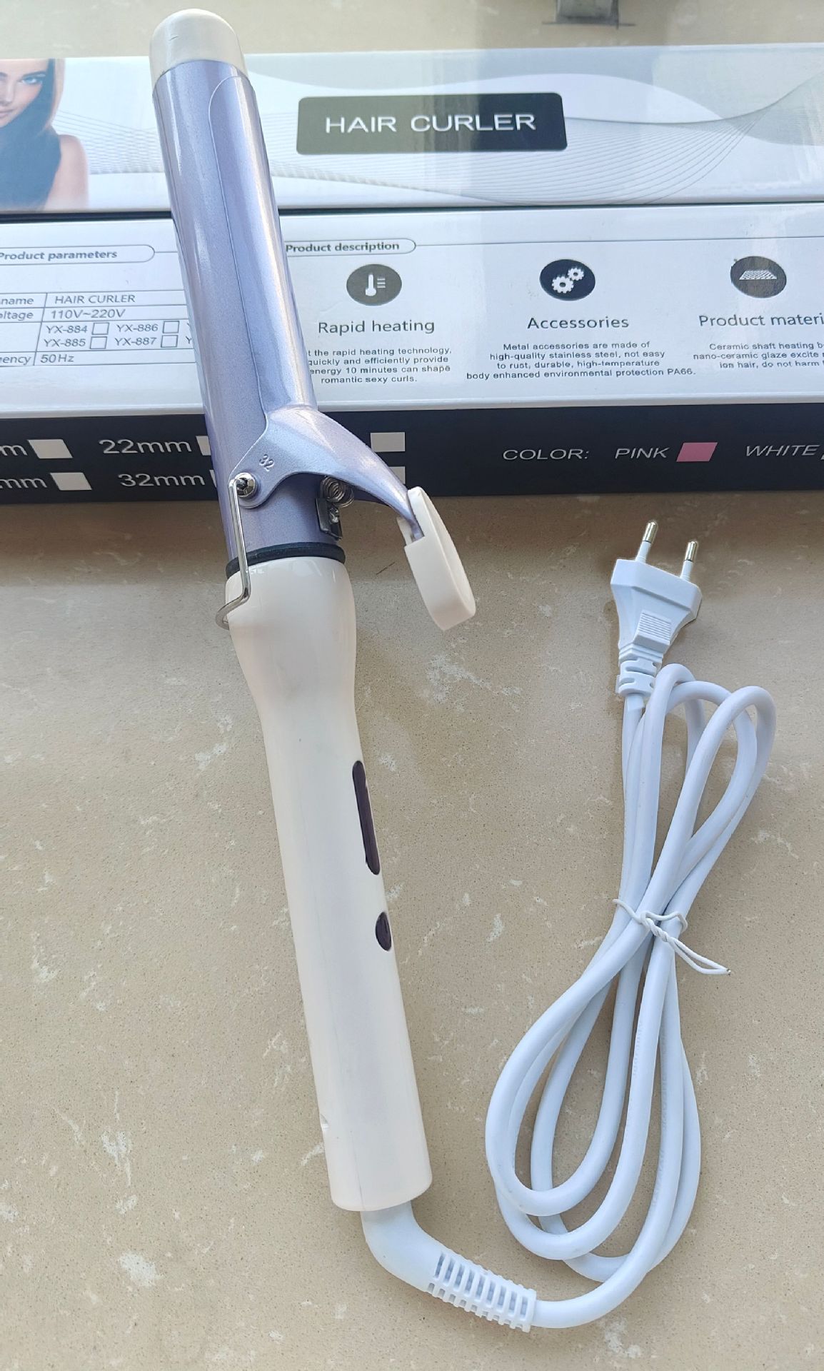 Cruce fronterizo de huevo clip de cabello varilla de cabello rizador automático gran onda rizador de cabello dormitorio portátil mayorista image 60
