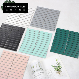 Nordic Modern Style Kitchen Bathroom Toilet Tile Bar Tile Bar Tile Long Strip Ceramic Mosaic Tile