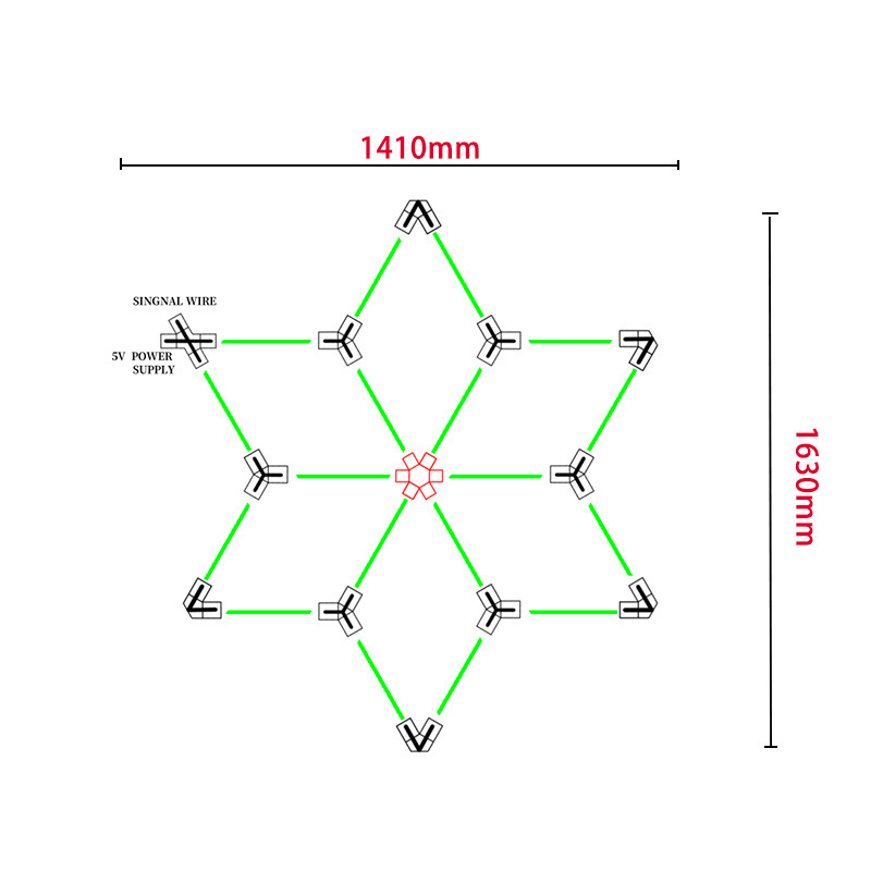 Transfronterizos led luz de atmósfera RGB amplio voltaje 110V colorido panal lámpara hexagonal para garaje lavado de automóviles panal lámpara de empalme