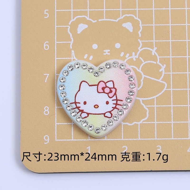 クリエイティブピンクダイヤモンドニャーかわいい漫画手作り diy クリーム接着剤樹脂アクセサリー小さなアクセサリージュエリー材料卸売|undefined