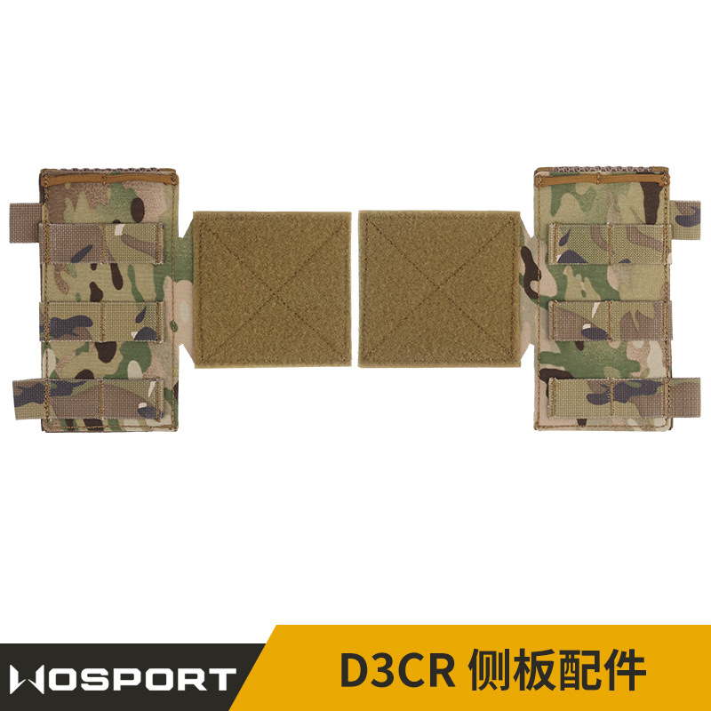 Wosport Tactical Chest Mount Expansion Molle Webbing g Buckle Fixed D3Cr Camouflage Tactical Side Panel Accessories