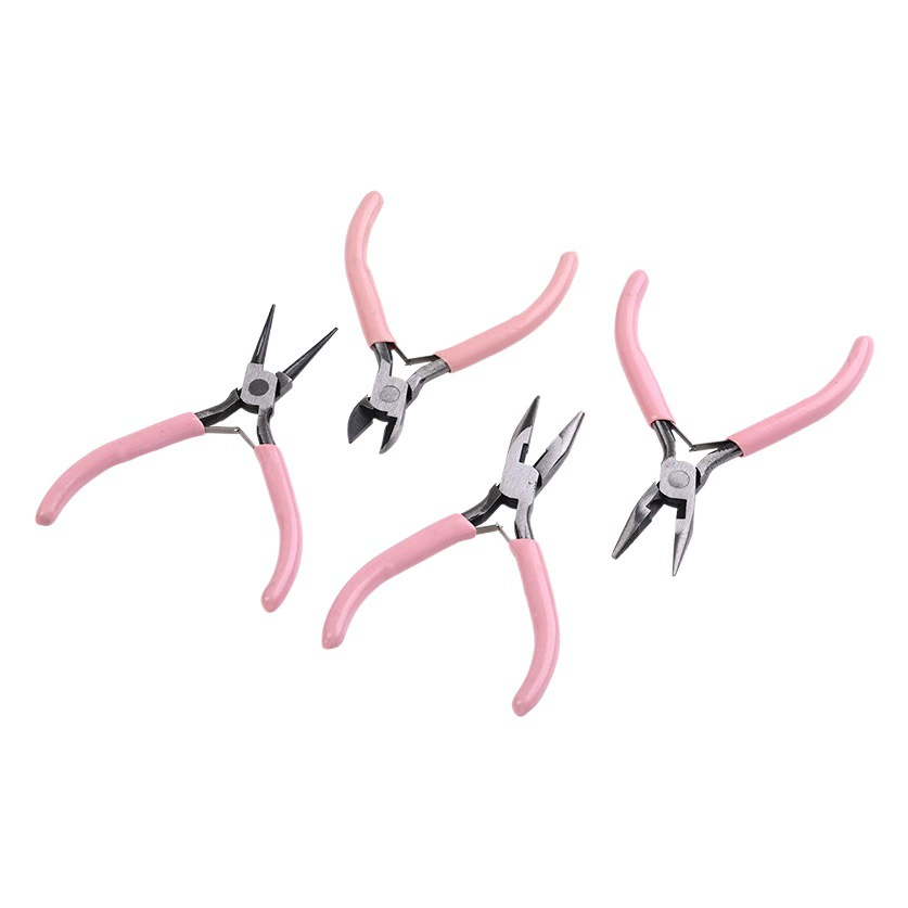 Набор мини-инструментов Розовые мини-плоскогубцы игольчатые плоскогубцы Ручные плоскогубцы с круглым ртом Ювелирные плоскогубцы аппаратные инструменты