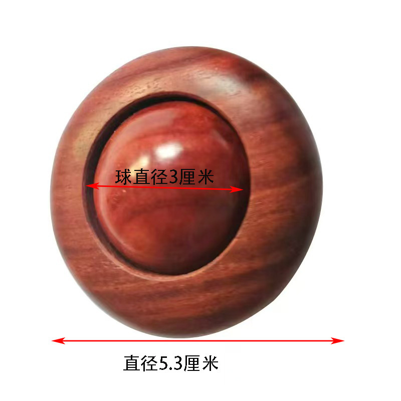 时来运转手把件乌木紫光檀文玩健身手球小叶紫檀手玩球木雕转运珠|undefined