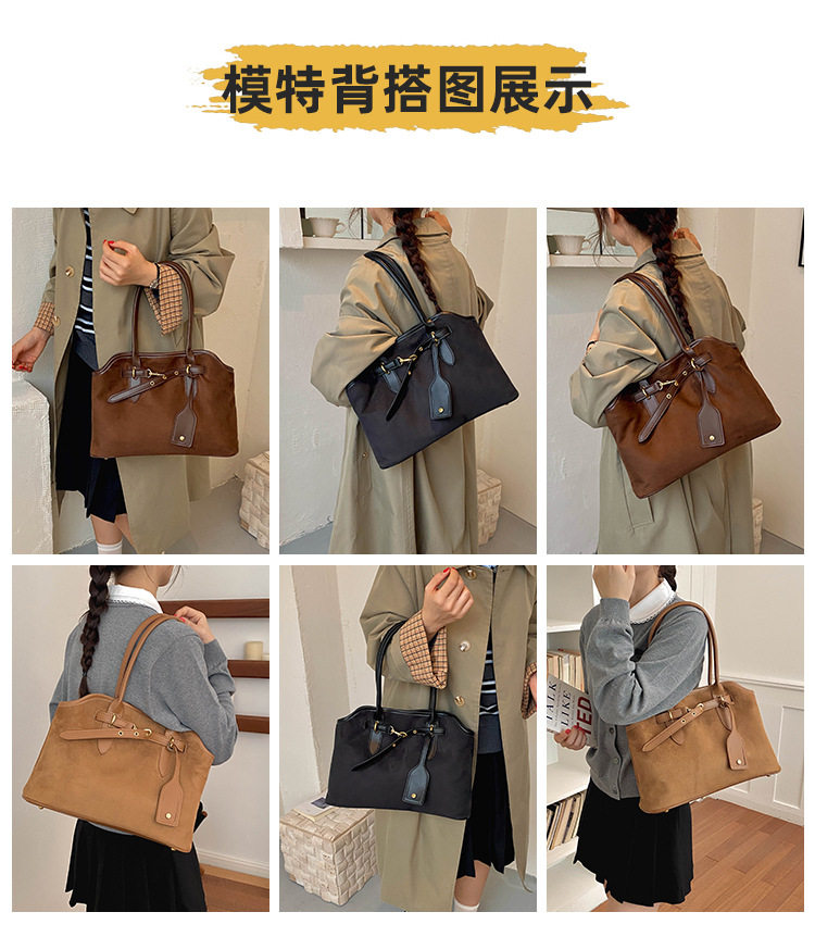 Túi tote nữ cỡ lớn , túi xách tay đeo vai đa năng — màu cà phê, màu nâu, đen chi tiết 7