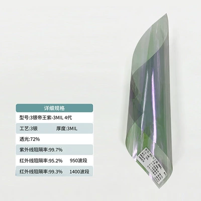 and rear windows and sunroofs, Automotive Film - 1521m-3-silver-emperor-purple-3mil-4th-generation