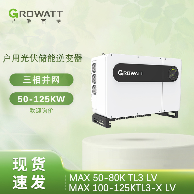 Growatt古瑞瓦特IP66防水户外光伏储能110KW120KW并网逆变器