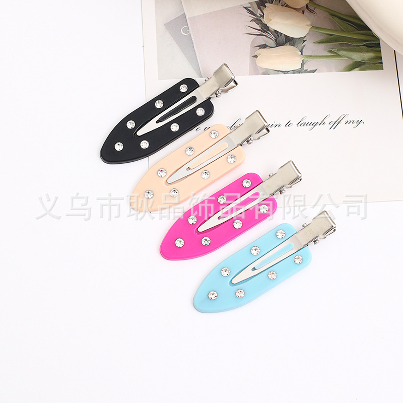 6CM seamless hairpin side clip series strawberry jump with shining diamond five-pointed star cute hot girl side clip hairpin