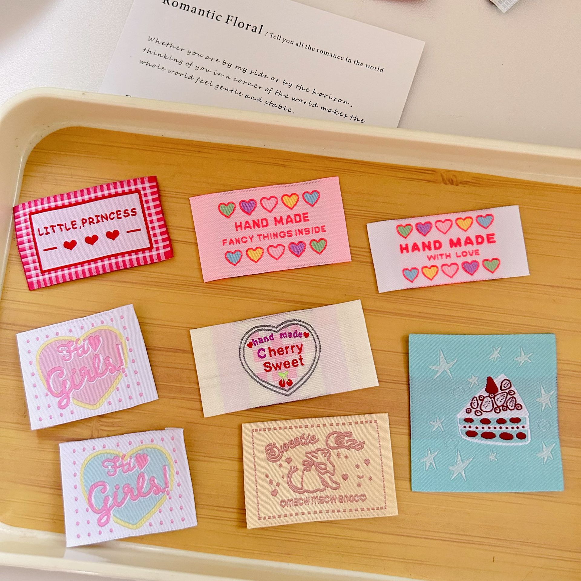 韩系可爱小清新刺绣布标衣服帽子包包装饰贴织唛破洞补丁缝纫布贴