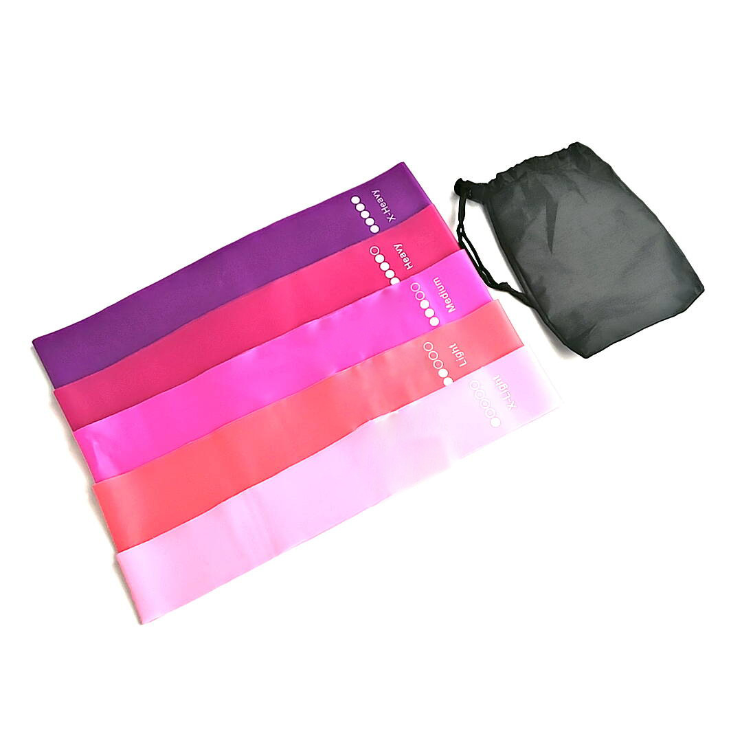 Beautiful hip ring, pink five-piece set + cloth bag (with strength mark)