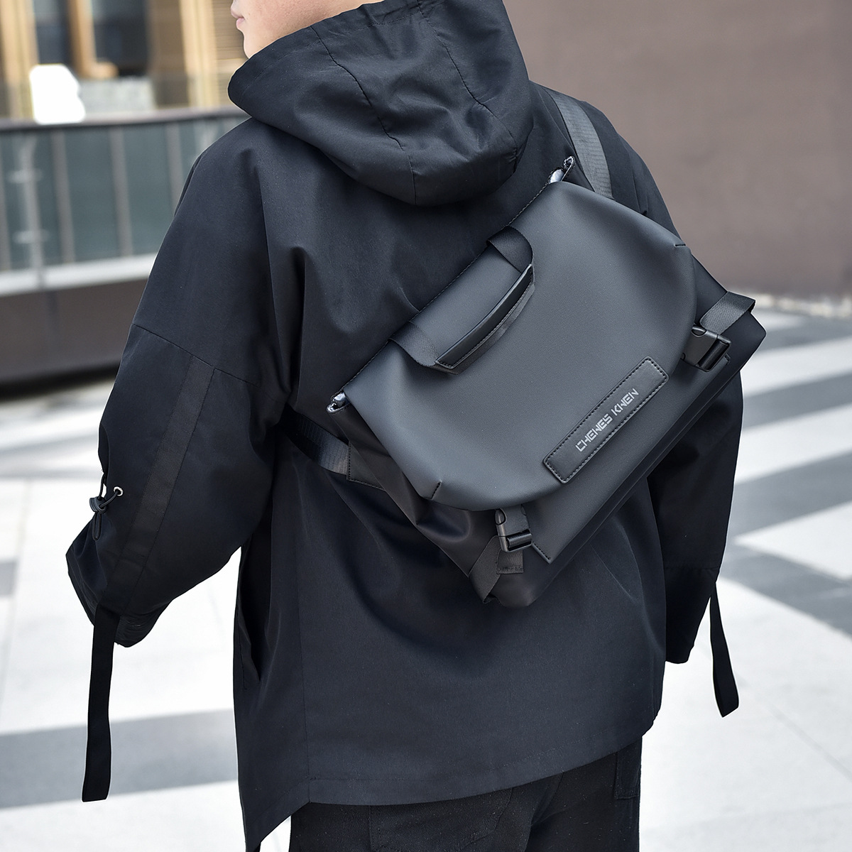 Nueva bandolera cruzada sencilla para hombre, bolso de hombro moderno, gran capacidad, bolso mensajero repelente al agua, maletín de negocios