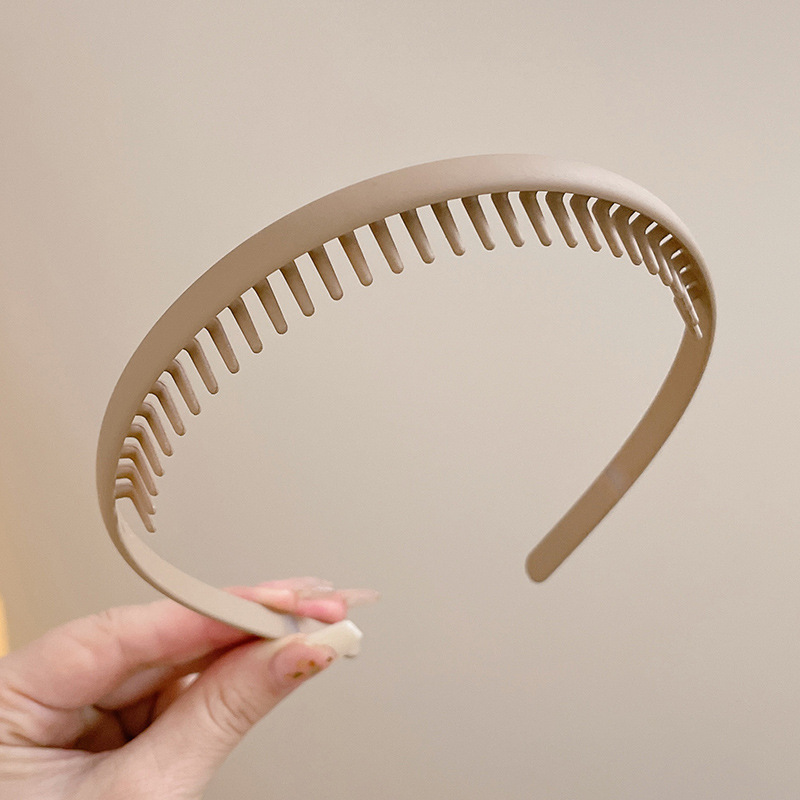 Coreano alto cráneo debe aumentar la altura esponjoso peludo ondulado banda de cabello de doble uso con dientes para mujeres