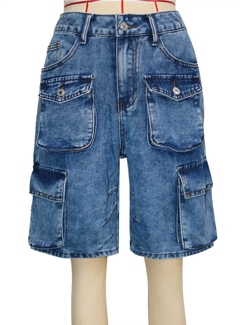 Women's Casual Straight Leg Jeans With Multiple Pockets - High Waist Washed Denim Pants For Streetwear & Daily Wear (Blue, S-Xxl)_ecoleips.com