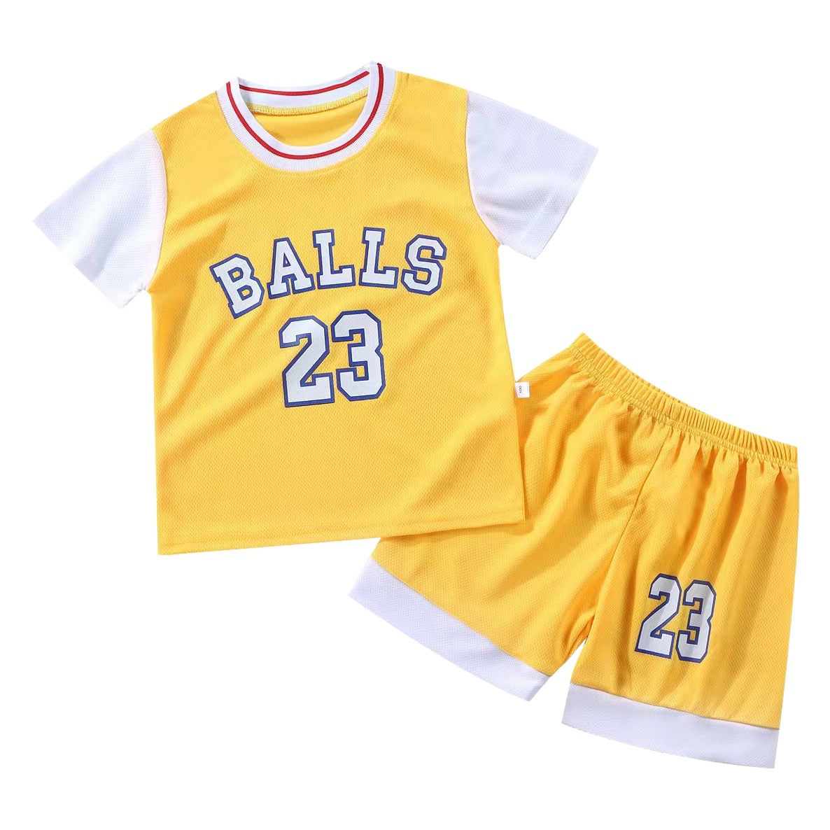 Children's Basketball Clothing Sports Suit Boys and Girls Short-sleeved Vest Quick-drying Casual Children's Dance Performance Jersey