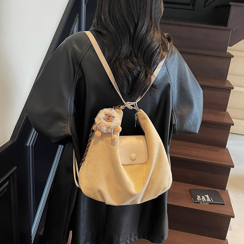 休闲大容量麂皮绒托特包包女2025早秋款复古小众高级感通勤后背包|undefined