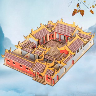 �����ĺ�Ժģ���ֹ�ƴ�bľ�|3d���wƴ�D�Ž��B���ɫ�Y�����l��ُ