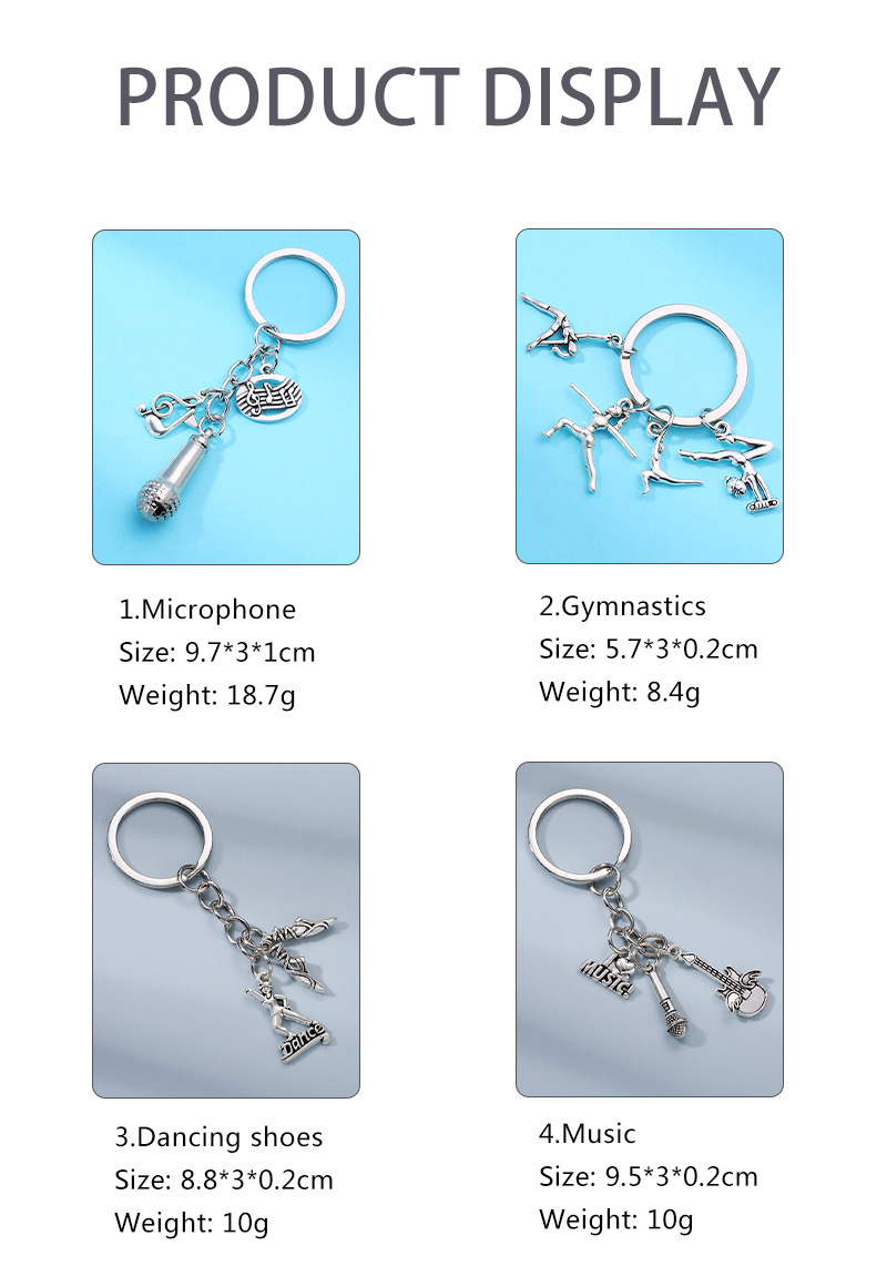 Basic Geometric Alloy Plating Bag Pendant Keychain display picture 4