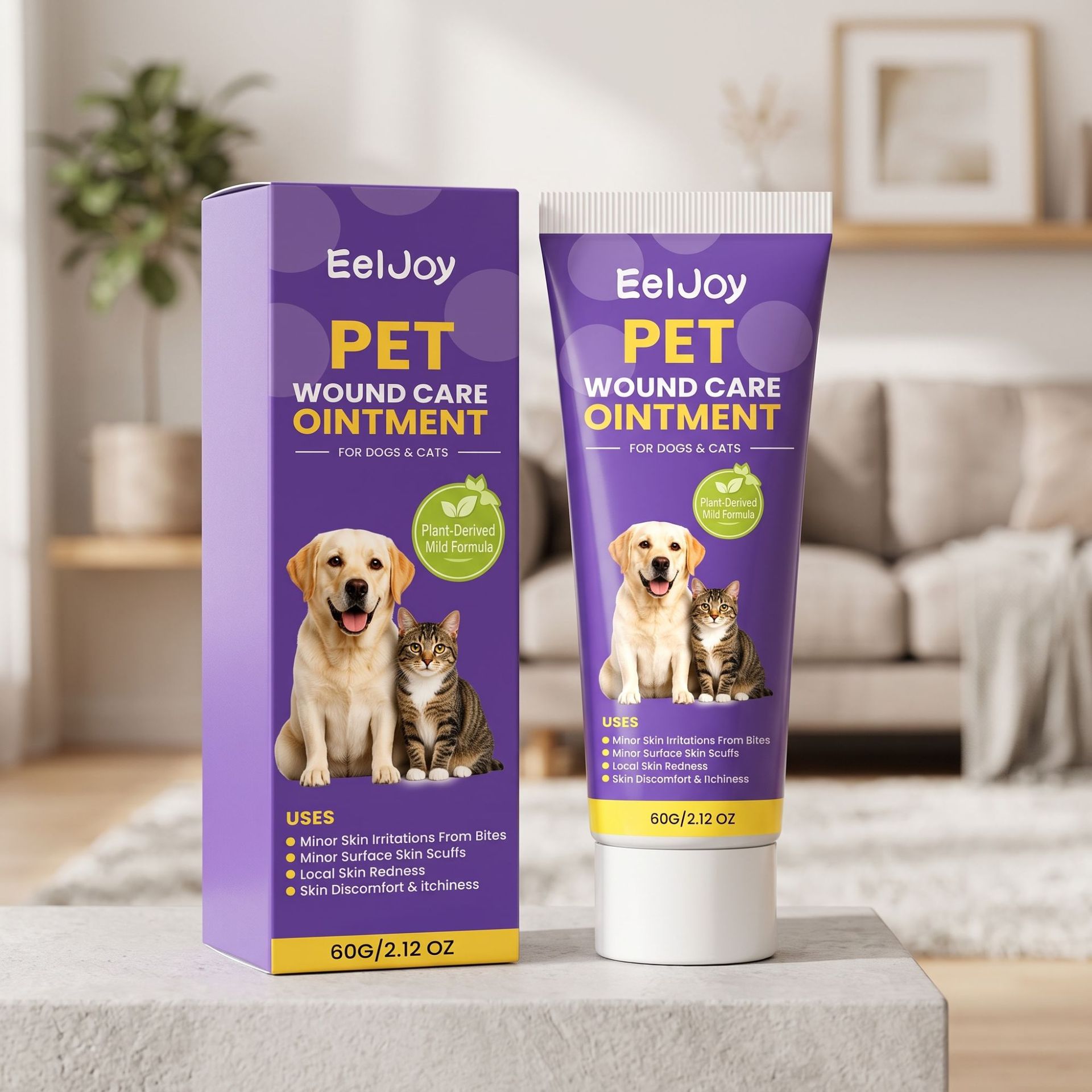 EELJOY 宠物皮肤护理凝胶 犬猫通用肌肤擦伤咬伤泛红舒润保湿膏