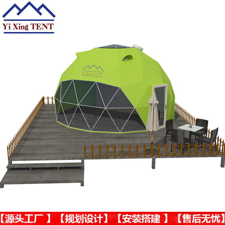 Scenic Homestay Hotel Tent Starry Sky Room Camping Dome Starry Sky Tent House Bubble House Tienda de bolas Instalación del fabricante
