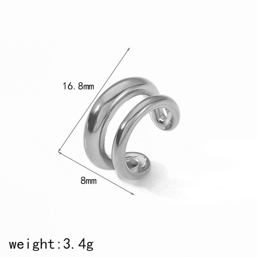 Color Block Pattern Vacation Simple Style Color Block Plating 304 Stainless Steel Ear Cuffs Earrings