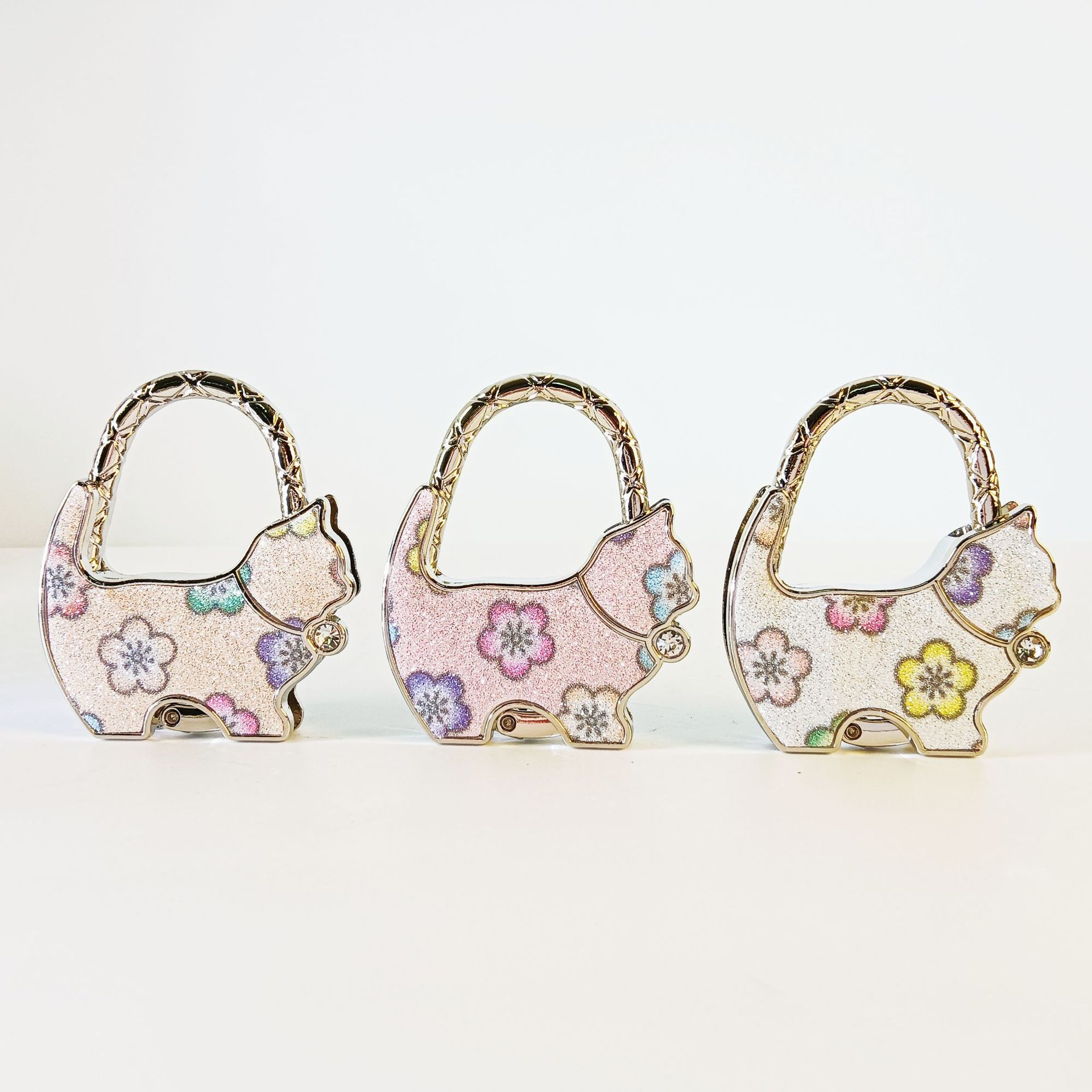 Fat Cat Bag Hook Portable Handbag Hanger For Table Accessories_voghion.com