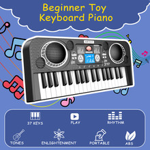 跨境儿童电子琴玩具37键宝宝迷你音乐钢琴早教益智弹奏礼品亚马逊