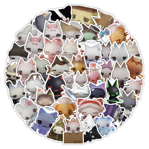 60 stickers of personalized cartoon snackanimals kittens DIY…