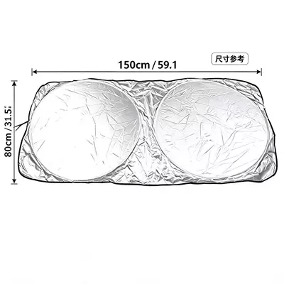 Cross-border sun protection and heat Sun shade - 170t-silver-coated-fabric-double-ring-15080cm-591315in