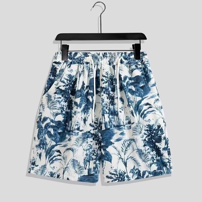 Versatile American-style fashion beach shorts, fresh and comfortable seaside casual sports shorts for men, trendy Versatile American-style fashion beach shorts, fresh and comfortable seaside casual sports shorts for men, trendy