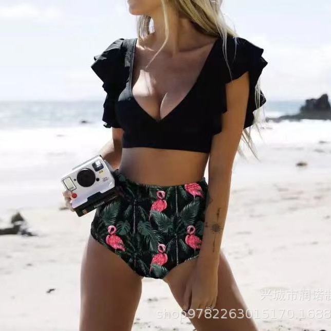 2024 nuevo AliExpress Amazon transfronterizo Comercio exterior traje de baño europeo y americano sexy color sólido bikini damas