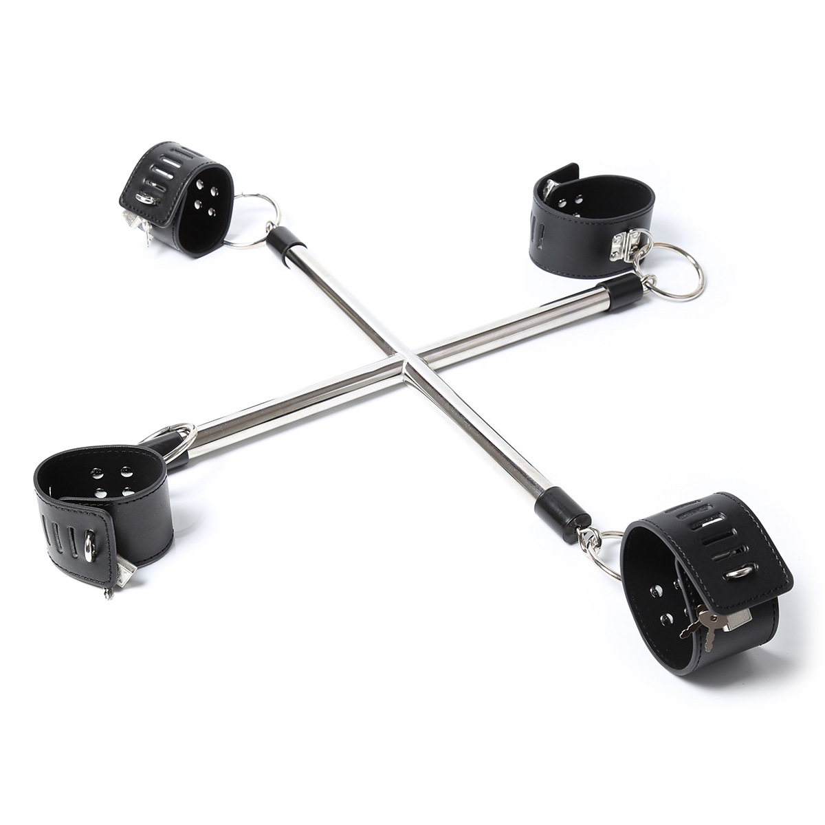 Tienda de la fábrica al por mayor Cruz vinculante tubo de acero con cerradura mano brazalete de acero inoxidable rápido femenino instrumento musical productos del sexo