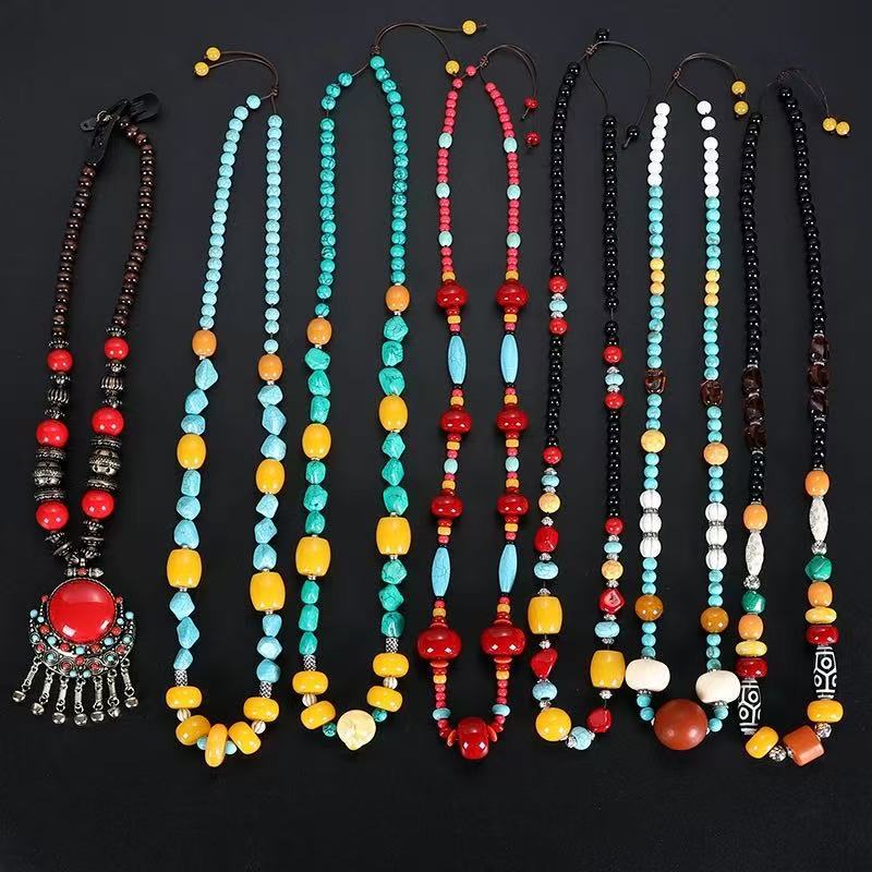 Xizang Jewelry, Artistic Accessories, Xizang-Style Dzi Bead Pendants, Wooden Jewelry Pendants for Men and Women, Xizang Necklaces, Ethnic Style Decorations Xizang Jewelry, Artistic Accessories, Xizang-Style Dzi Bead Pendants, Wooden Jewelry Pendants for Men and Women, Xizang Necklaces, Ethnic Style Decorations