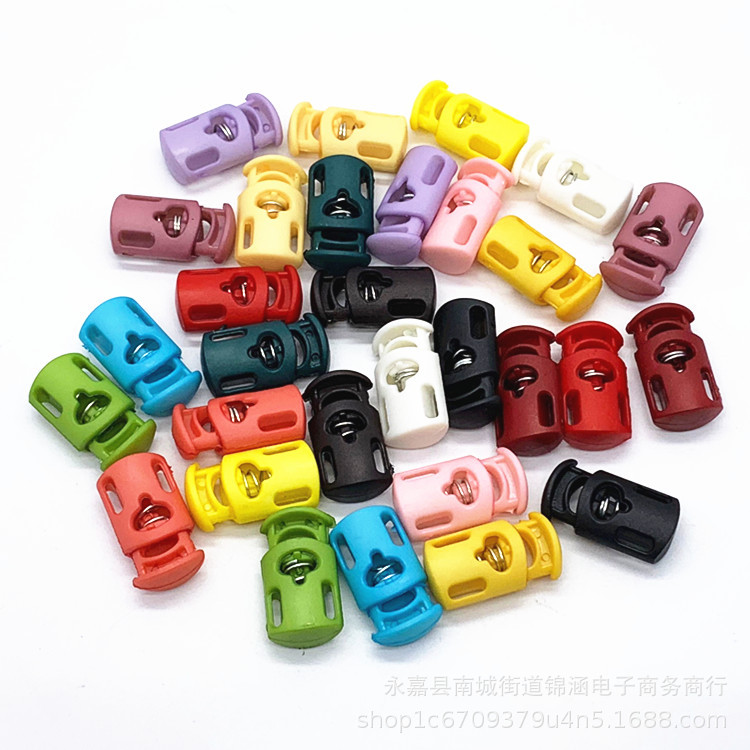 弹簧扣猪鼻扣绳扣塑料卡扣衣服抽绳扣卫衣下摆松紧绳扣鞋带裤脚扣