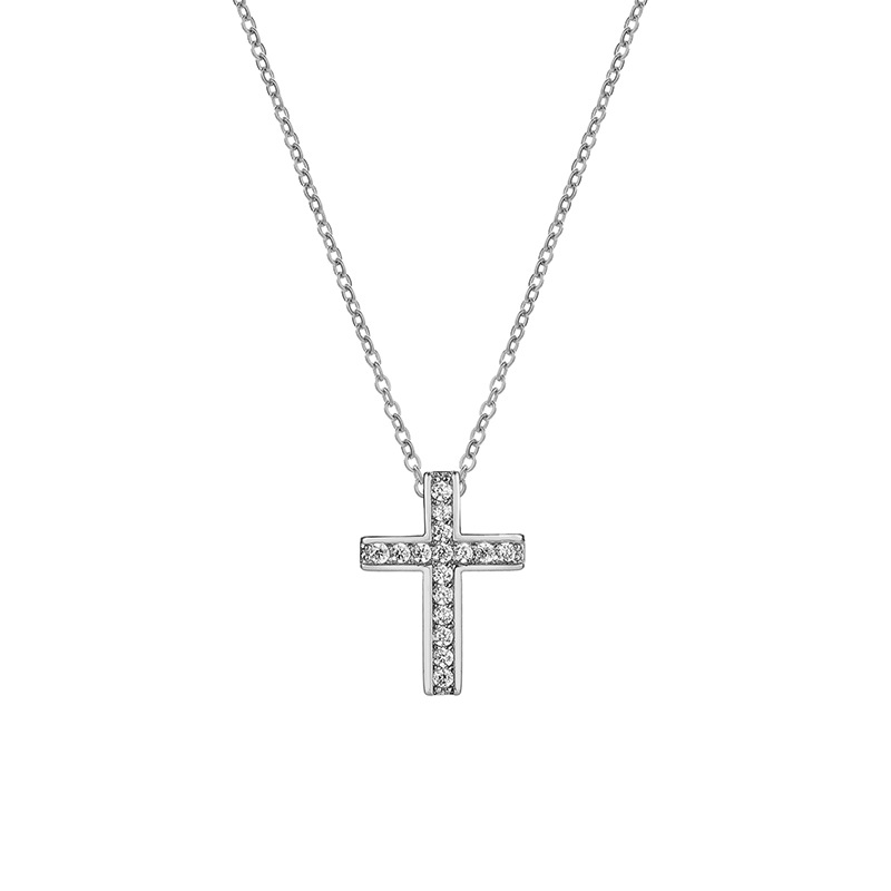 New Fashion Clavicle Chain Jewelry Korean Version Personality Cross Pendant Titanium Steel Necklace Women's Accessories