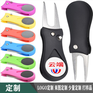 Golf Green Fork High Magnetic Suction Ball Green Fairway Repair Fork Foldableable Golf Green Fork Custom Logo