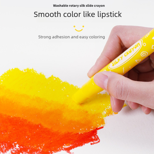 Kittykale Children's Silk Smooth Wax crayons that don't dirty hands, water-soluble colorful sticks, 24 colors, safe and washable, doodle