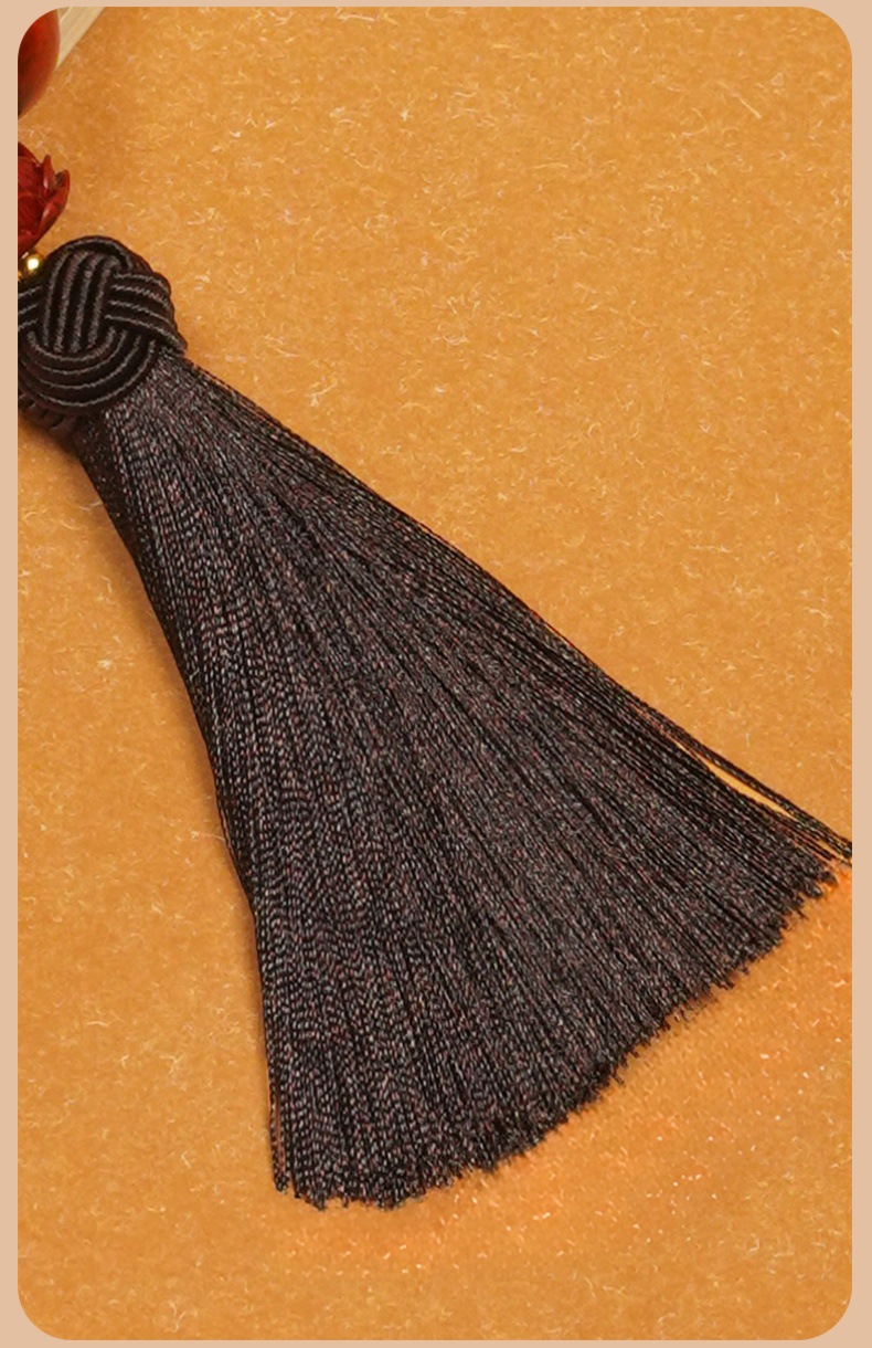 Chinese Style Sandalwood Peace and Safety Car Pendant Car Rearview Mirror Interior Car Hanging Creative Bead Chain Pendant Wholesale