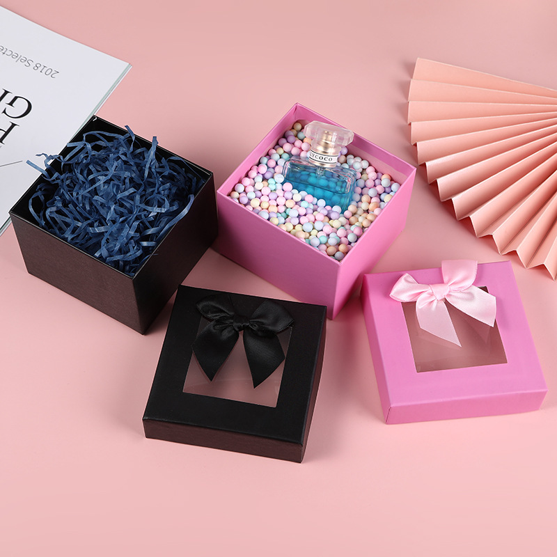 厂家礼品盒现货蝴蝶结礼物盒伴手礼盒香水口红盒纸质包装盒可定